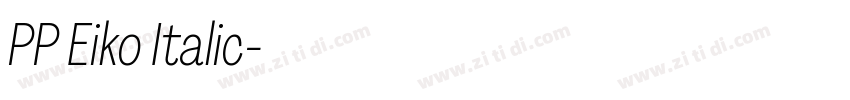 PP Eiko Italic字体转换 PP Eiko Italic字体转换